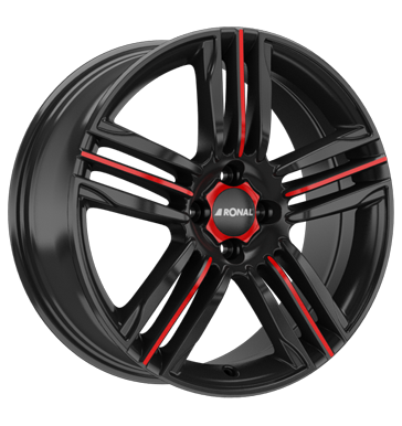 R57 MCR jetblack-red spoke