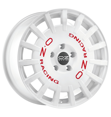 Rally Racing race white mit roter Schrift